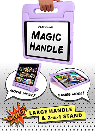 cooper Official Cooper Dynamo Kids iPad Pro 12.9 Case for 1st/2nd Generation (2015/2017) | Unbreakable Protection, Magic Handle, Stand & Pencil Holder (NOT for 2018-2022 3rd-6th Gen) (Lollipop Violet) - Image 5