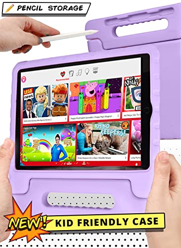 cooper Official Cooper Dynamo Kids iPad Pro 12.9 Case for 1st/2nd Generation (2015/2017) | Unbreakable Protection, Magic Handle, Stand & Pencil Holder (NOT for 2018-2022 3rd-6th Gen) (Lollipop Violet) - Image 4