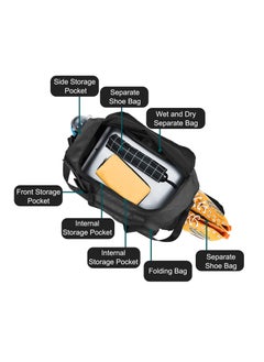 SYOSI Travel Duffel Bag Large Capacity Gym Overnight Weekend Bags for Women Foldable Hospital Bag with Wet and Dry Separation Portable Holdall Cabin Bag for Sports and Travel  - Image 5