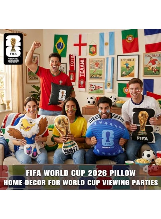 FIFA World Cup 2026 Edition Throw Pillow, Trophy Soft Cushion, Soccer Football Theme Plush, Bedroom Decor (Trophy-50cm) - Image 4