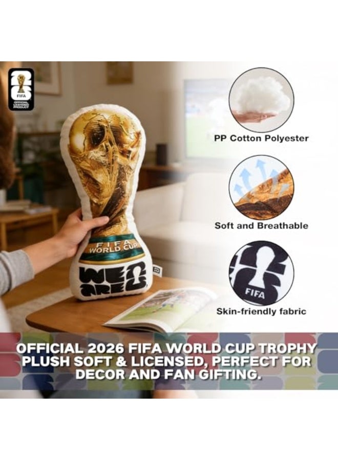 FIFA World Cup 2026 Edition Throw Pillow, Trophy Soft Cushion, Soccer Football Theme Plush, Bedroom Decor (Trophy-50cm) - Image 3
