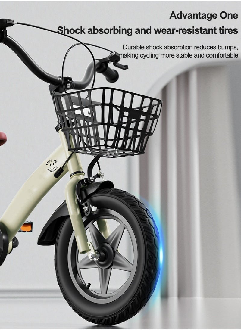 Sharpdo 16 Inch Kids Bike High Carbon Steel Kids' Bike Children's Bicycle For 5-7 Years Old Girls And Boys With Training Wheels With Basket Wear-Resistant Tires Sensitive Brakes Safe and Stable  - Image 5
