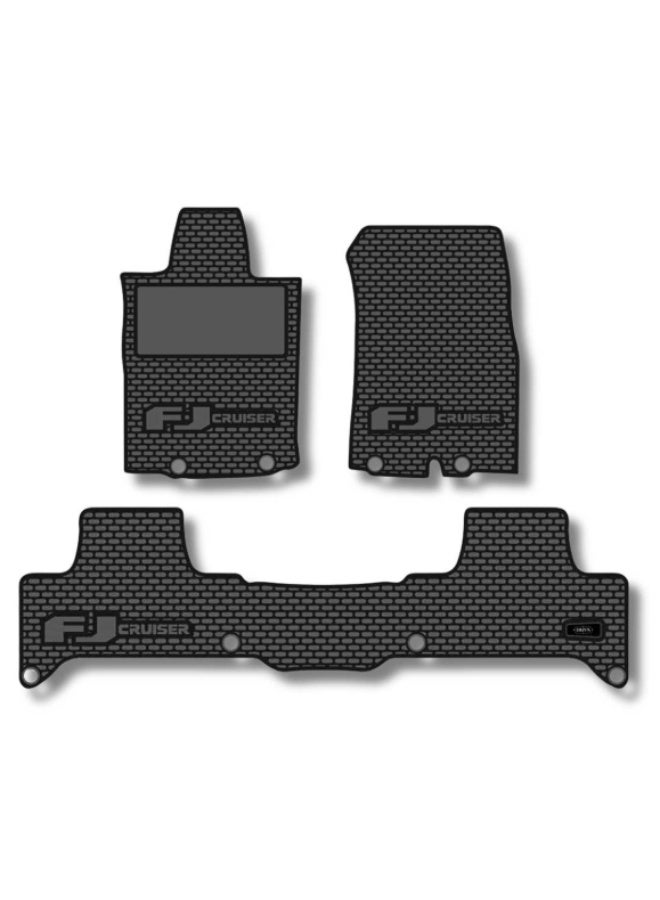  م م ذ ح م ش ﻦﻔﻳرد بطانات سجادات الأرضية الداخلية المطاطية لسيارة FJ Cruiser - Image 1