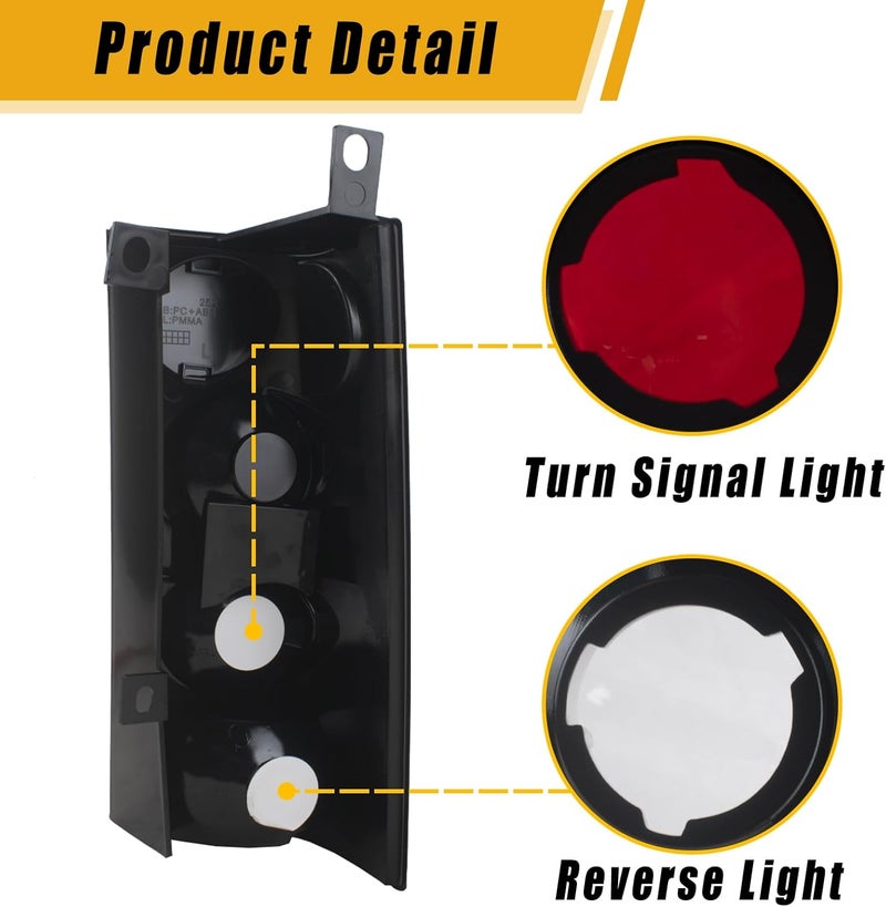 Boine Tail Light for 2003-2022 Chevy Express & GMC Savana Van - Driver & Passenger Side Rear Brake Lamps - Image 3