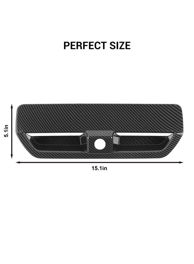 Jimen Compatible with Ford Bronco Sport 2021-2022, Rear Door Tailgate Handle Cover Trim (Carbon Fiber) - Image 3