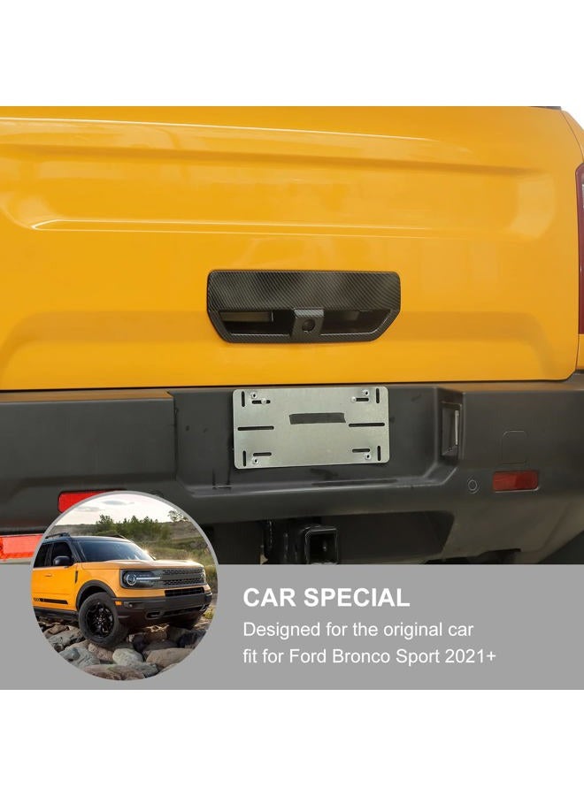 Jimen Compatible with Ford Bronco Sport 2021-2022, Rear Door Tailgate Handle Cover Trim (Carbon Fiber) - Image 2