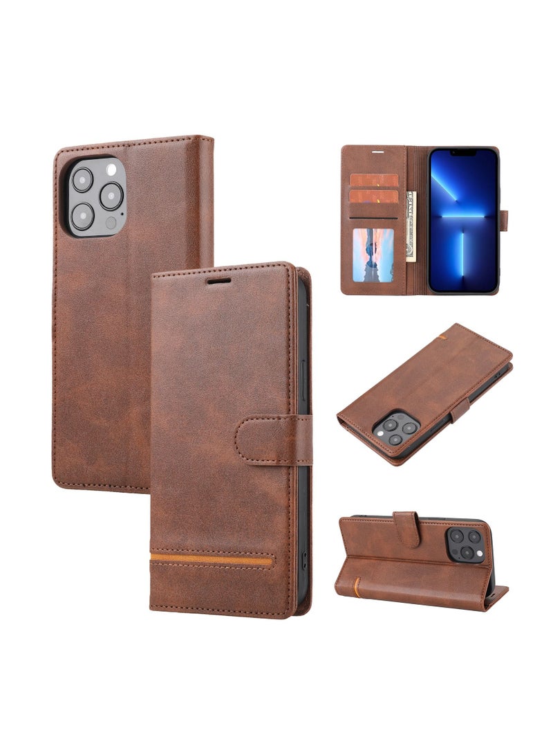 Suteni Flip Cover Leather Protective Hidden Card Slots Phone Case for iPhone - Image 3