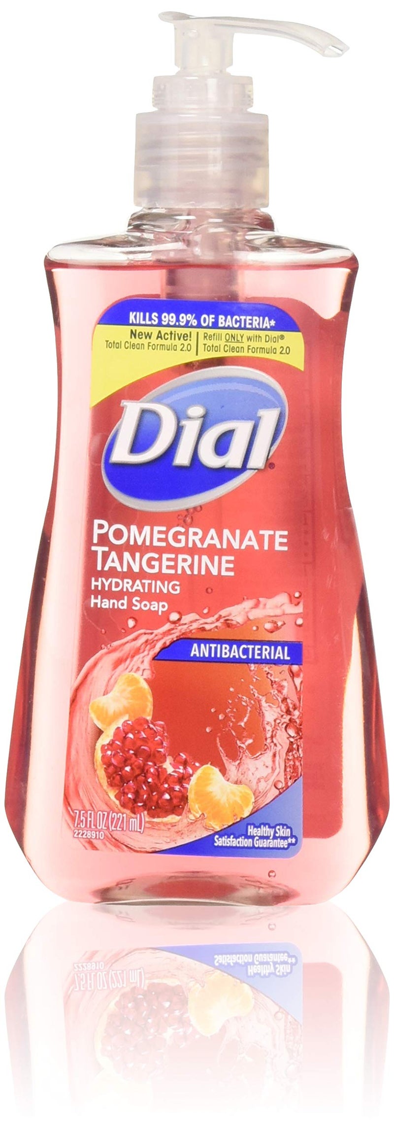Dial Pomegranate  Tangerine Antibacterial Hand Soap with Moisturizer 75 Oz Pack of 4