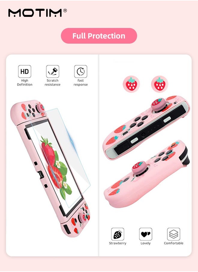 Motim - 4 IN 1 Carrying Case for Nintendo Switch NS OLED, Shockproof Waterproof Switch Protective Case Cover Compatible with Nintendo Switch OLED Console Travel Storage Bag Accessories Bundle - Image 1