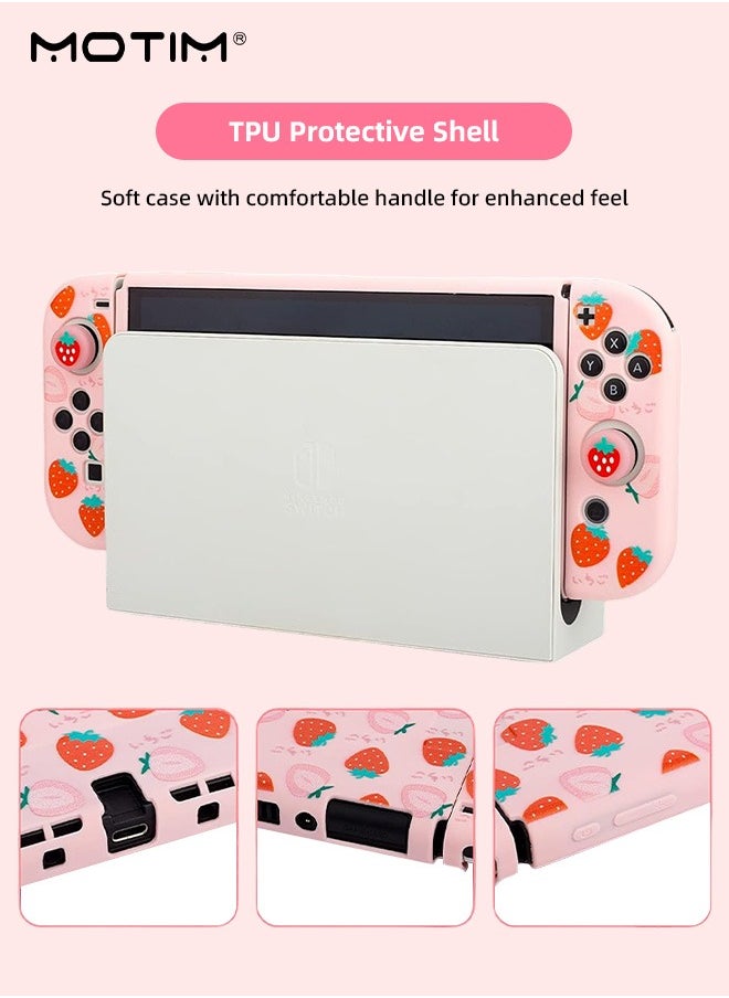 Motim - 4 IN 1 Carrying Case for Nintendo Switch NS OLED, Shockproof Waterproof Switch Protective Case Cover Compatible with Nintendo Switch OLED Console Travel Storage Bag Accessories Bundle - Image 1