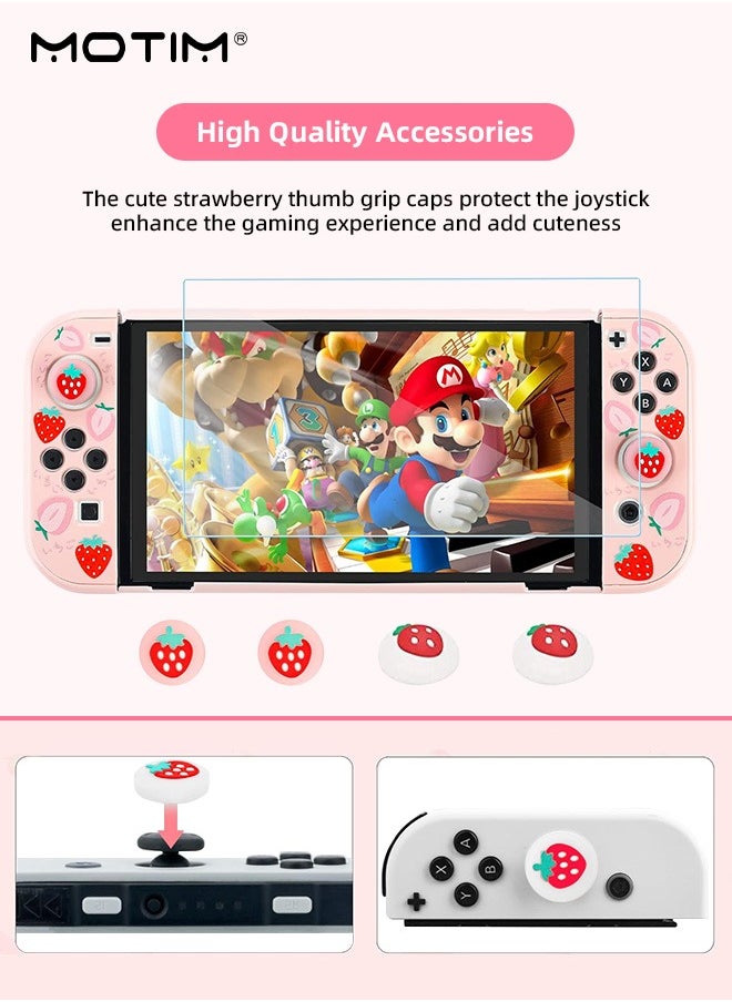 Motim 4 IN 1 Carrying Case for Nintendo Switch NS OLED, Shockproof Waterproof Switch Protective Case Cover Compatible with Nintendo Switch OLED Console Travel Storage Bag Accessories Bundle  - Image 5