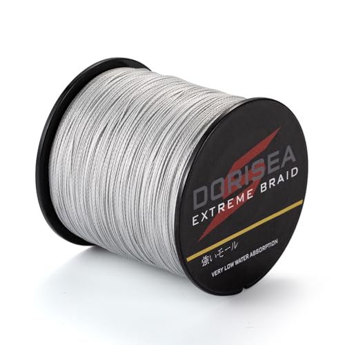 Dorisea Extreme Braid 100% Pe Braided Fishing Line 109Yards-2187Yards 6-300Lb Test Gray (1000m/1093Yards 20lb/0.20mm) - Image 1