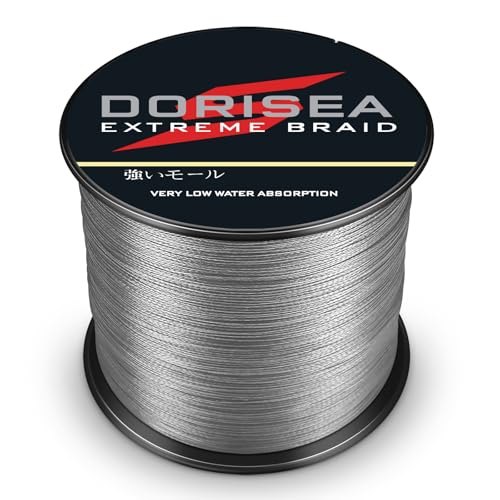 Dorisea Extreme Braid 100% Pe Braided Fishing Line 109Yards-2187Yards 6-300Lb Test Gray (1000m/1093Yards 20lb/0.20mm) - Image 2