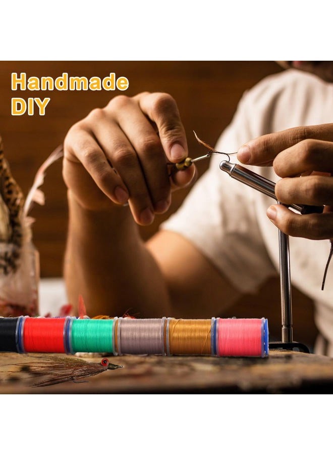 BBTO 12 Roll Fly Tying Kit - 12 Color Thread, Elastic Wire, Nylon Materials for Wet & Dry Fly Fishing - Image 5
