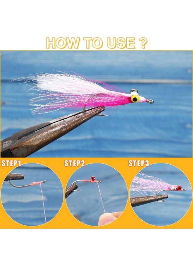 BBTO 12 Roll Fly Tying Kit - 12 Color Thread, Elastic Wire, Nylon Materials for Wet & Dry Fly Fishing - Image 3