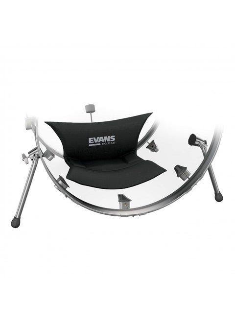 Evans EQ Pad Bass Drum Dampeners - Bass Drum Sound Dampening - Attaches to Drum Shell - Adjustable, Hinged - Controls Attack & Sustain - Great for Close Drum Mics - 1 Multi-Use Pad