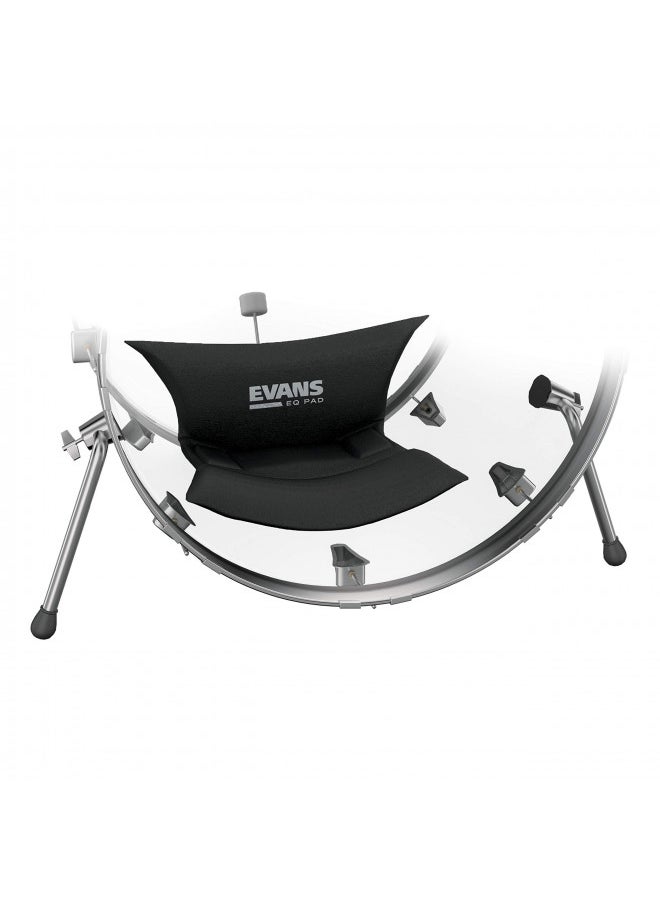 Evans EQ Pad Bass Drum Dampeners - Bass Drum Sound Dampening - Attaches to Drum Shell - Adjustable, Hinged - Controls Attack & Sustain - Great for Close Drum Mics - 1 Multi-Use Pad