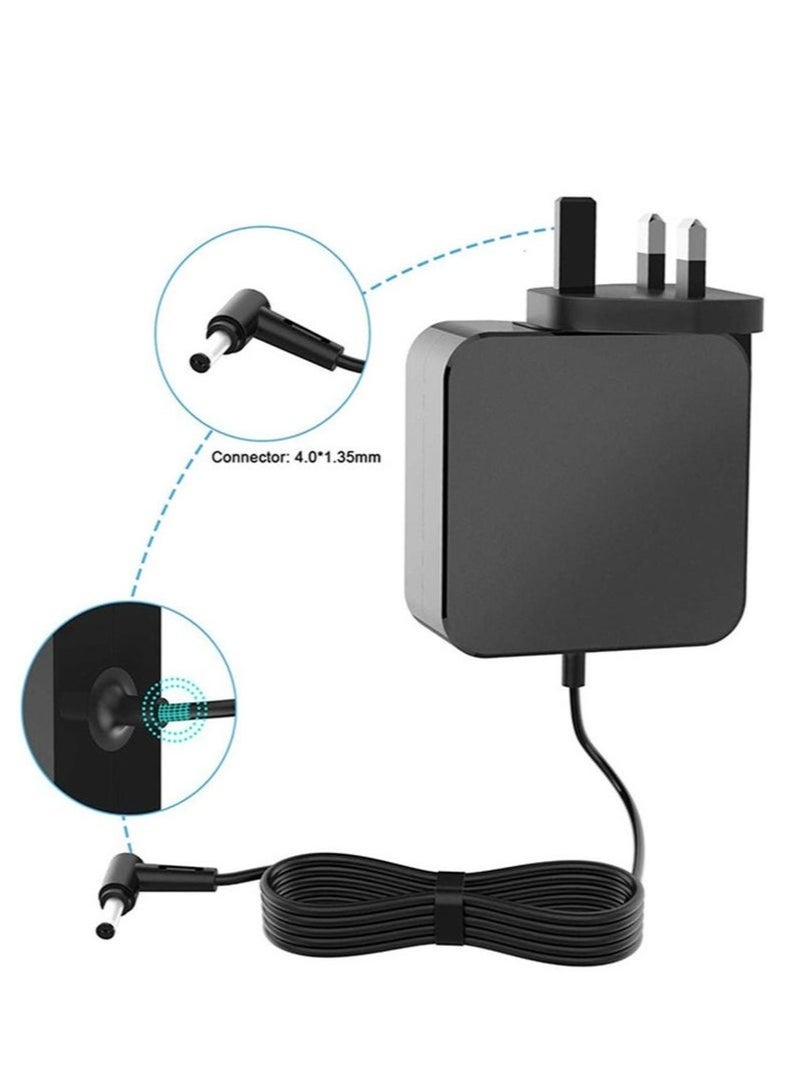 45W 19V Laptop Charger Adapter For ASUS Black - Image 4