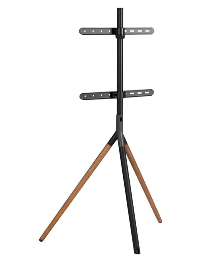 ELTRAZONE Easel Studio TV Floor Stand | Stylish Tripod Mount for 49"-70" Screens | Supports 40 KG | Adjustable Height | Space-Saving & Sturdy | Elegant Grey & Walnut Finish | Built-in Cable Management | Perfect for Home & Office - Image 5