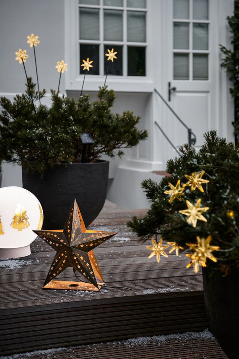 Tchibo 5 Pieces Star Solar Lights Torch Set, Black  - Image 1
