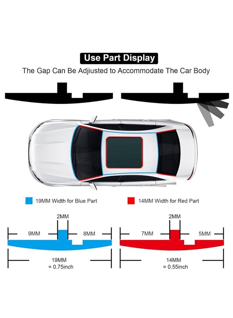 Captaintech Car Weather Stripping, 14mm Car Sunroof Seal, Windshield Weather Seal Rubber Stripping Trim Weatherstrip Adhesive T Shape Sunroof Cover Leak Sound Proofing (10m) - Image 2