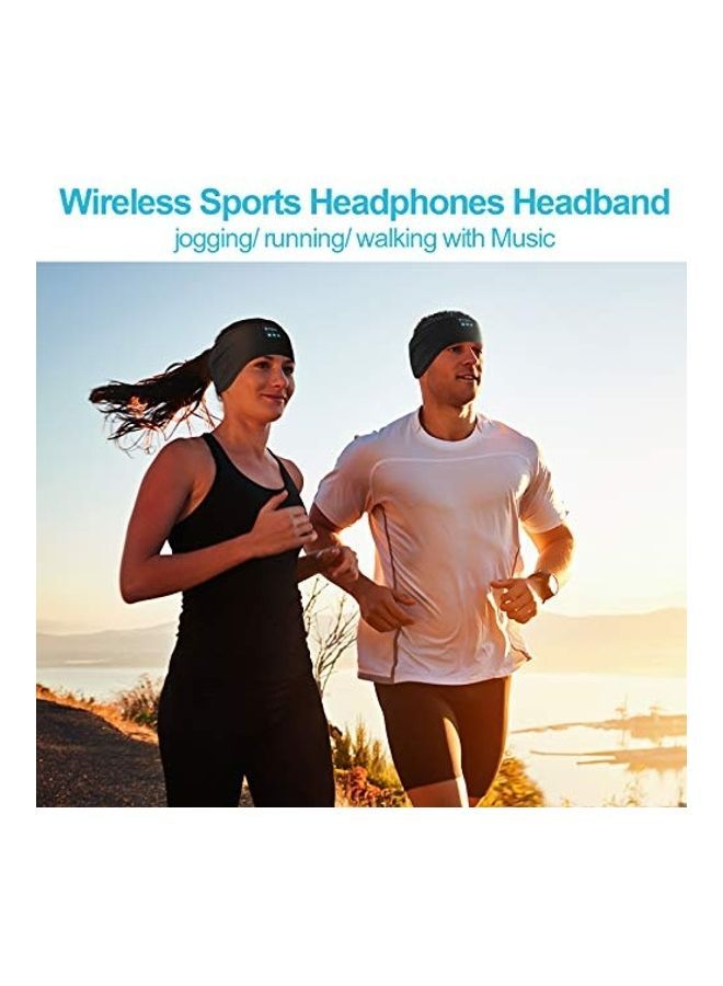 NIBEMINENT Sleep Headphones Bluetooth 5.0 Sleeping Headband 10H Music - Soft Elastic Comfortable Headphones, Gifts for Men Women Teenager, Father Mothers Day Birthday Stocking Stuffers Black(20"-22") - Image 2