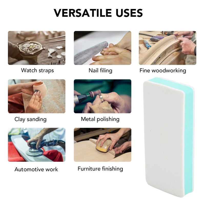 Double Sided Sanding Sponge 10Pcs 1000 5000 Grit Reusable Hand Sander Block For Watch Strap Nail Polishing - Image 5