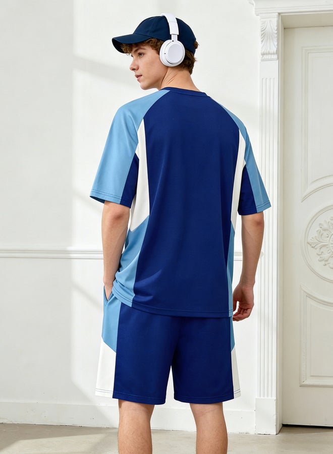 Take Two Men Number Print T-Shirt and Shorts Set - Image 3