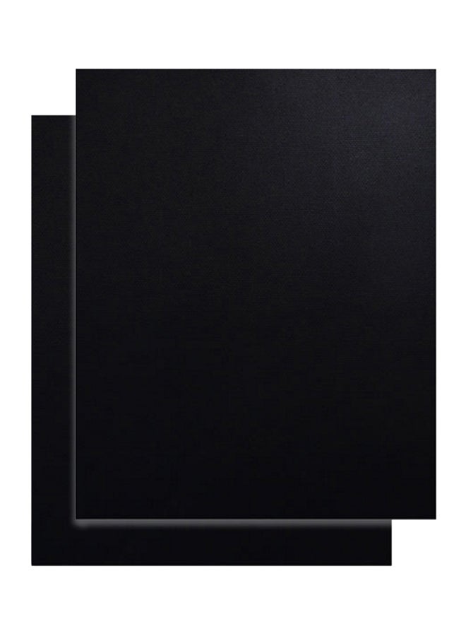 طقم بساط شبكي غير لاصق للشواء من قطعتين أسود - Image 3