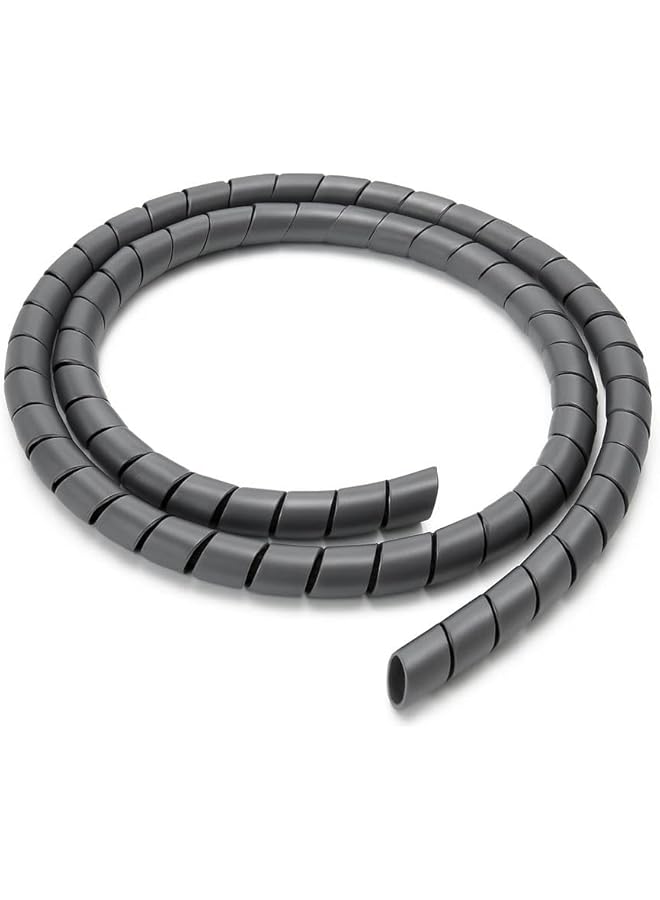 S-TOP Spiral Cable Wrap Wire Sheath - Grey, Flexible Spiral Cable Sleeve for Cable Management, Cord Organizer, Wire Protector for Home Office Car - Image 1