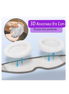 ARNOTEC 3D Sleep Mask with Detachable Eye Cups – 100% Light Blocking, Zero Eye Pressure – Adjustable Strap, Memory Foam, Skin-Friendly & Breathable – Perfect for Travel, Naps & Insomnia  - Image 4