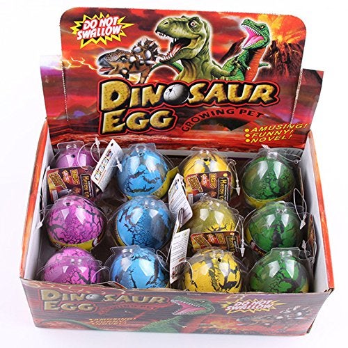 YKLWORLD Hatching Dinosaur Eggs Set of 12 Pcs Crack Colorful Grow Dino Egg That Hatch in Water Growing Pet Birthday Easter Party Favors Gifts for Kids Boys - Image 1