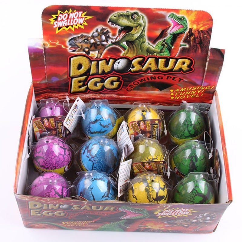 YKLWORLD Hatching Dinosaur Eggs Set of 12 Pcs Crack Colorful Grow Dino Egg That Hatch in Water Growing Pet Birthday Easter Party Favors Gifts for Kids Boys - Image 4