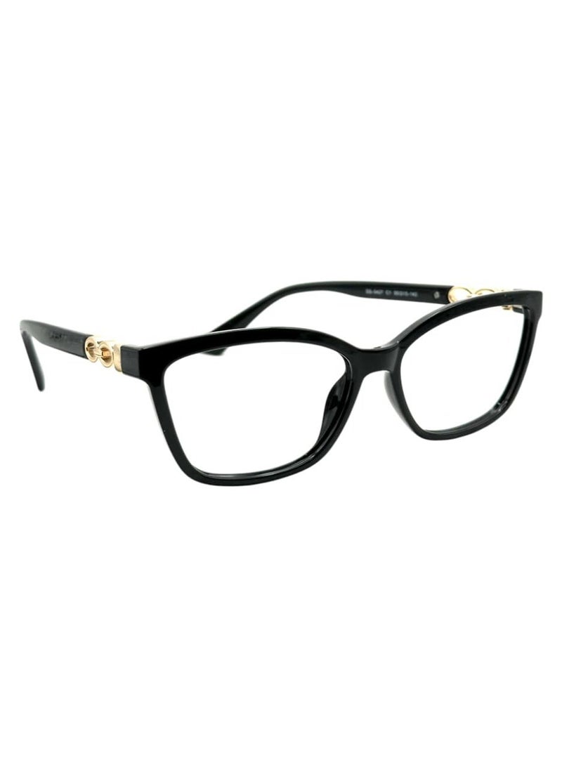 Modern Cat Eye Frame, Black  Cat eye Eyeglass Frames, Classic Optical Prescription Eyewear - Image 1