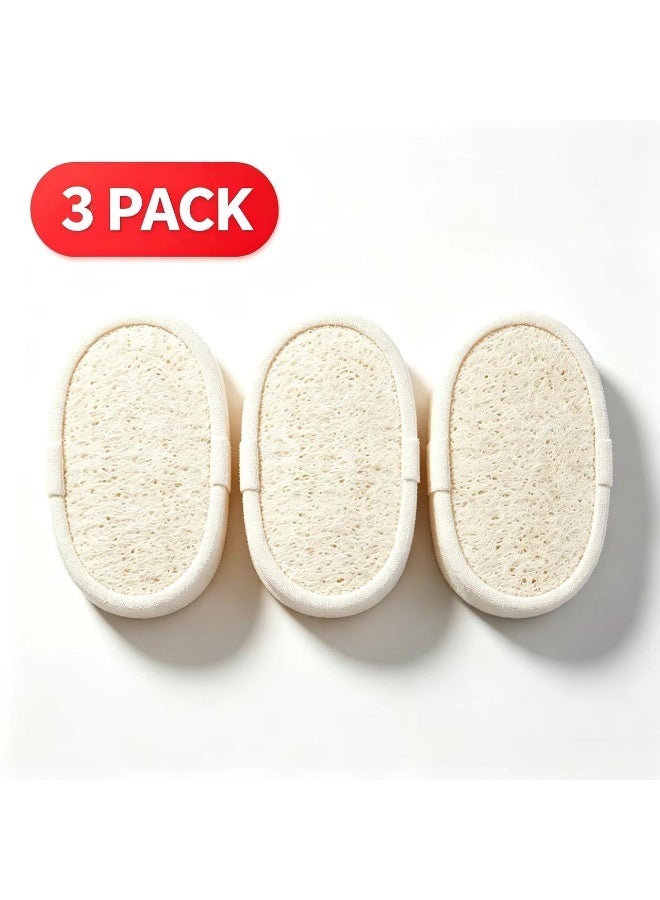 Natural Loofah Bath Sponge, Exfoliating Shower Pouf, Deep Cleaning Body Scrubber for Men Women, Travel Exfoliating Bath Loofah - Image 1