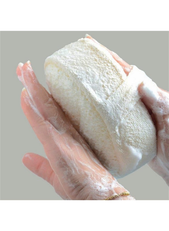 Natural Loofah Bath Sponge, Exfoliating Shower Pouf, Deep Cleaning Body Scrubber for Men Women, Travel Exfoliating Bath Loofah - Image 2