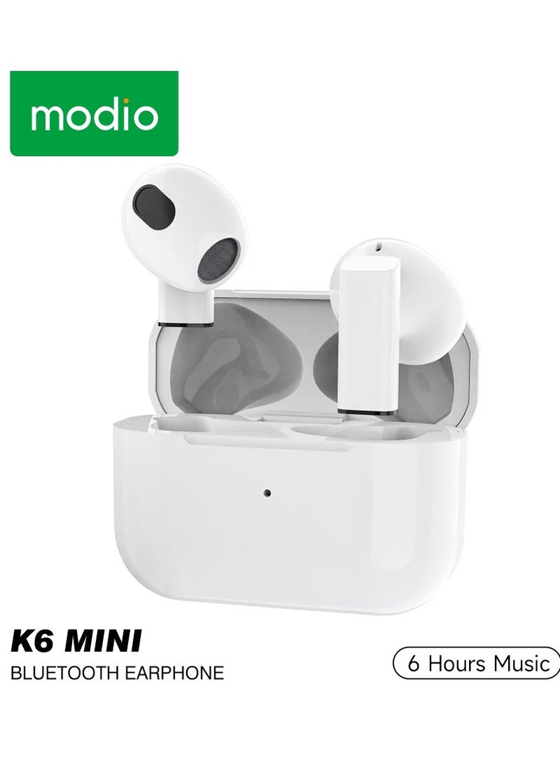 modio - Modio K6 Mini Wireless Bluetooth Earbuds With HD Sound Quality andCompatible With All Android iso Devices - Image 1