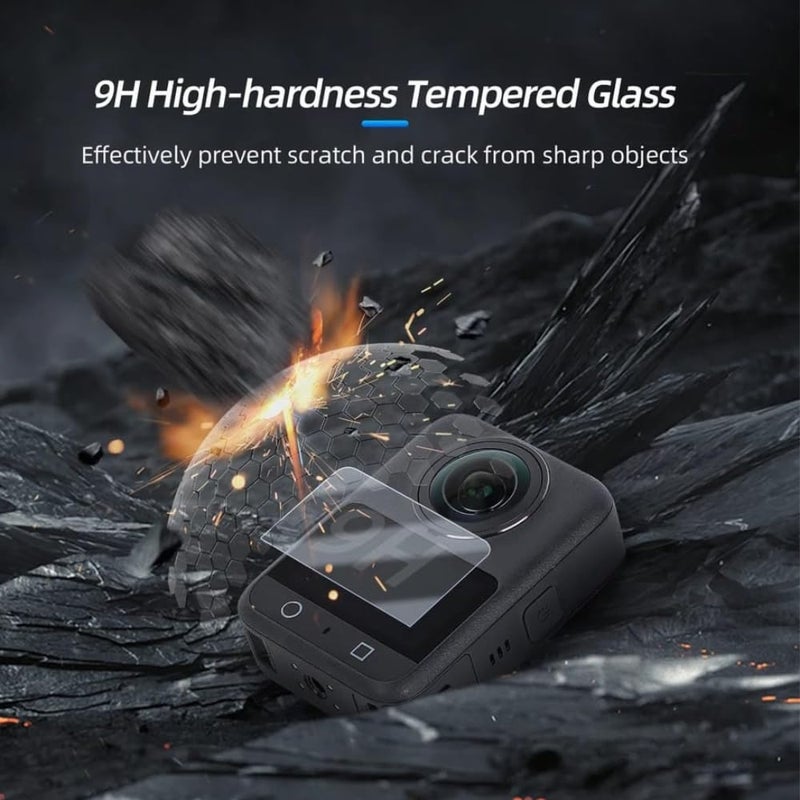 GetZget® Tempered Glass Compatible with Dji Osmo 360 Camera screen protector Guard 9H Hardness 2d Curved edge HD Clarity accessories - Image 5