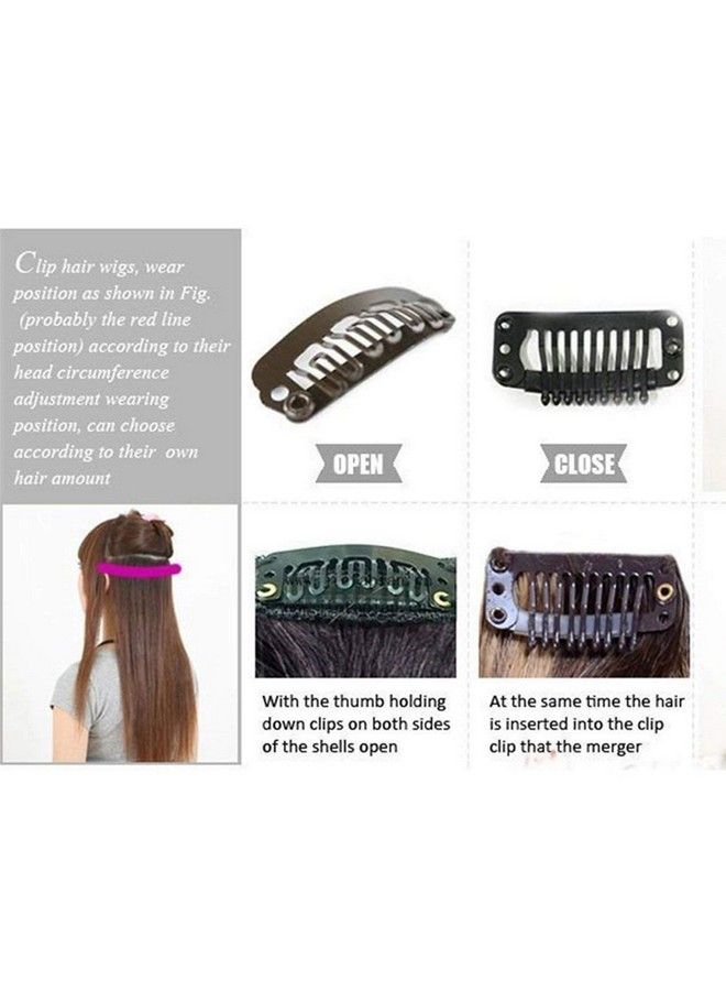 blushia 5 Clip Hair Extension For Women And Girls (Black) - Image 5
