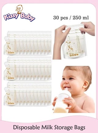 30 Pieces Disposable Milk Storage Bags With Pour Spout For Feeding No-Leak Milk Freezer Storage Pouches,250ml - pzsku/Z6F7CE2FA47715B1AD60BZ/45/1750734947/0adbea6d-6e63-4d1c-932e-7deb6269bd52