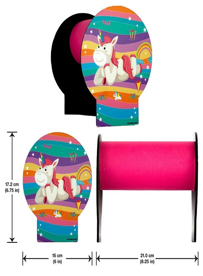 The Rosette Imprint Acrylic Hairband Organiser for Girls - Transparent Headband Display Stand & Storage Holder - Kids Room Décor - Multicolour Unicorn Design - Image 2