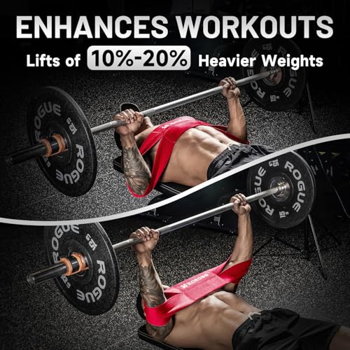 KCROSS Bench Press Band for Men and Women, Weight Lifting Bench Press Band, Push Up Exercise Bench (Red, 7.6in) - Image 5