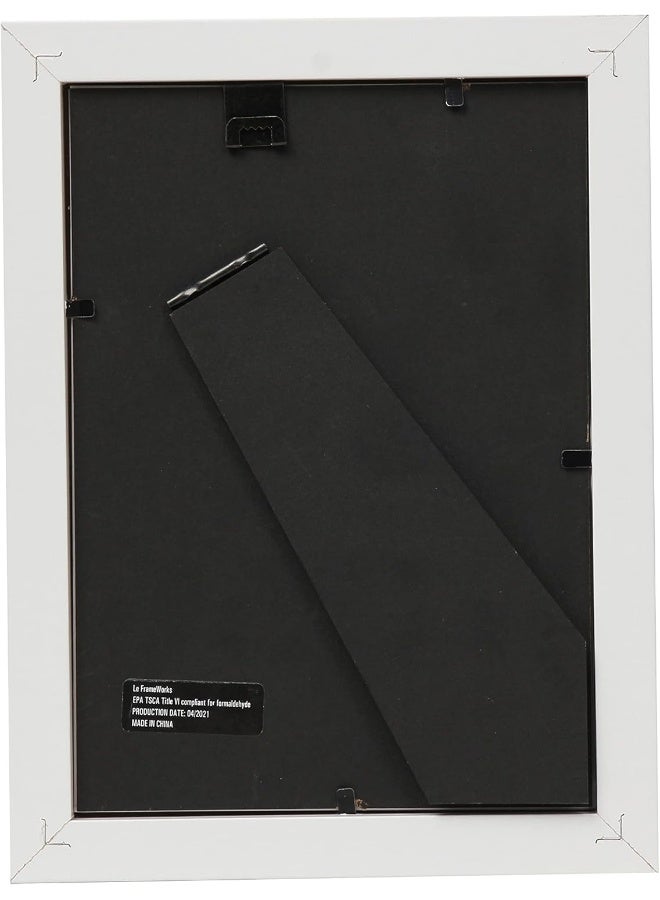 FrameWorks 5x7 mat to 4x6 Classic Wooden Picture Frames Tempered Glass/White / 2-Pack - Image 4