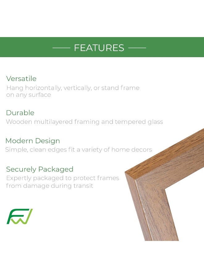 FrameWorks 5x7 mat to 4x6 Classic Wooden Picture Frames Tempered Glass/White / 2-Pack - Image 5