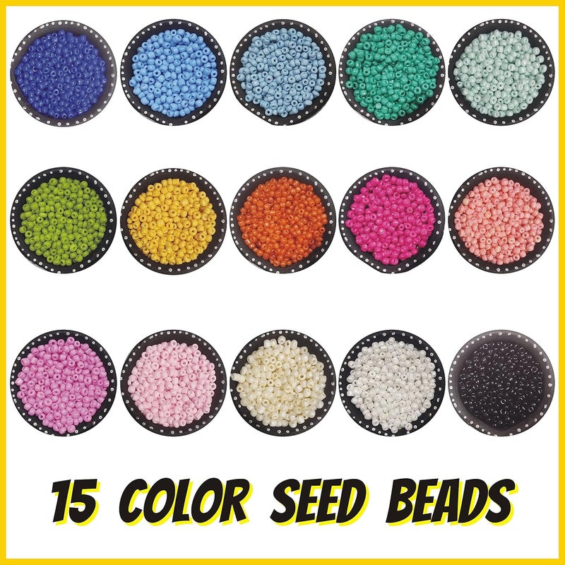 INDIKONB Indikonb 18500 Pc-28 In 1 Jewellery Making Materials Kit For Earrings,Necklace,Bracelet Jewelry Making Set For Girls & Women For Jewelry,Embroidery Work,Art & Craft & Beading Diy Kit - Multicolor  - Image 2