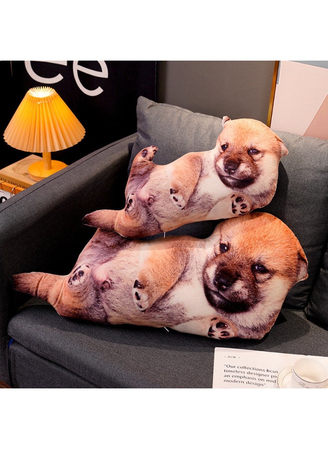 Simulation 3D Shaped Pillow Shapi Dalmatian Dog Plush Cushion Office Nap Removable And Washable Pillow Animal-Specifications:Border Collie-Color:70cm [0.5]]