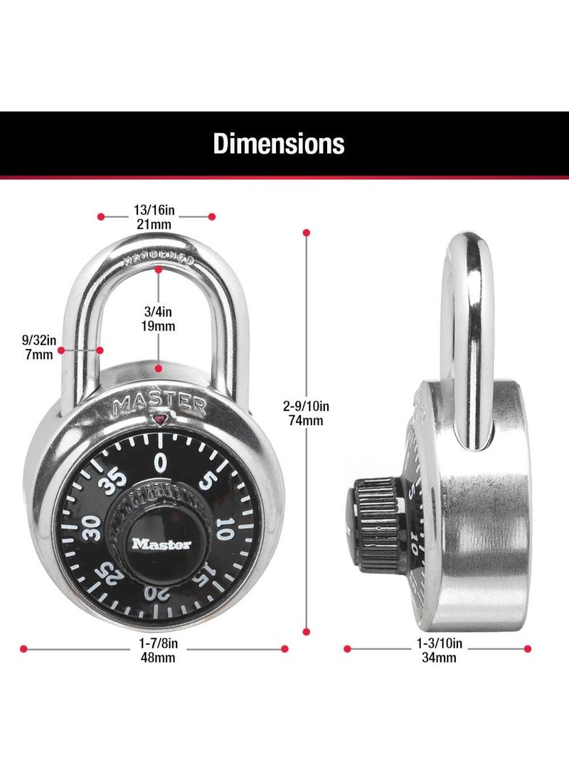 Master Lock Master Lock 1500D Locker Lock Combination Padlock, 1 Pack, Black  - Image 4