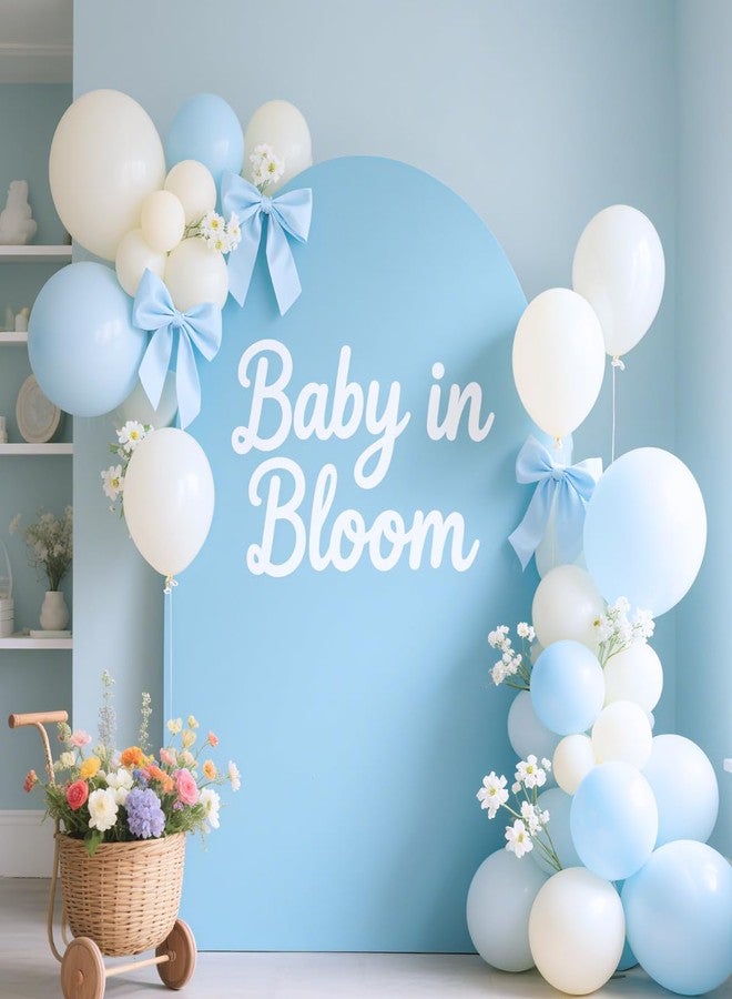 MLMC 6FT Arch Backdrop Cover Blue Fitted Spandex Backdrop Stand Cover Stretchy Round Top Chiara Arch Cover for Wedding Baby Shower Birthday Ceremony Photography Background Decor 6x2.6FT - Image 3