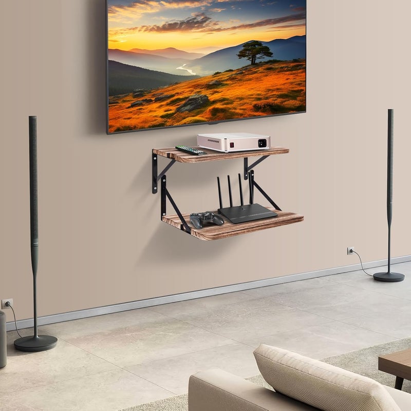 BEARUT Projector Shelf162 x 11LWProjector Wall Mount Floating ShelfProjector MountDeep Shelves with Large Storage for Living RoomKitchenOfficeBedroom Router Shelf for Xbox Series PS5 PS4 SS2 - Image 2