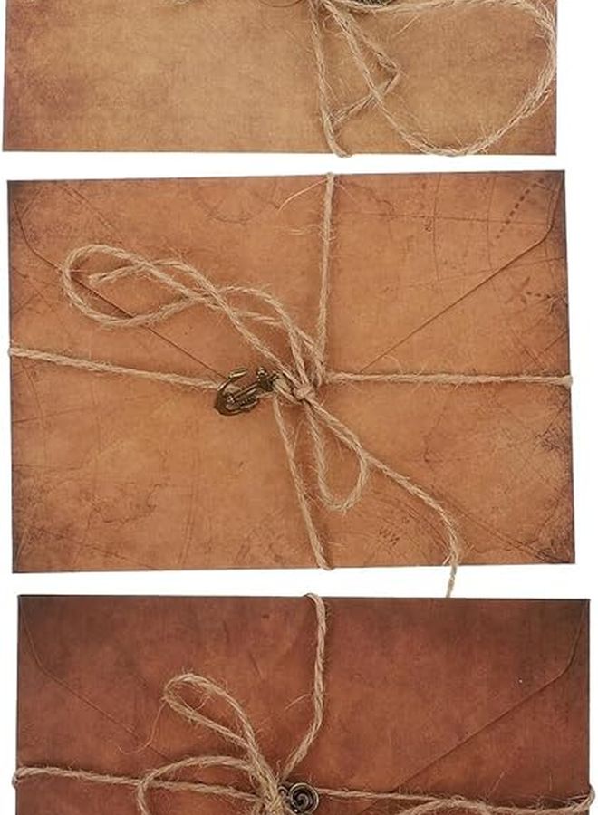 Vintage Kraft Paper Letter Writing Set A5 Stationery With 3 Antique Paper Envelopes - Image 1